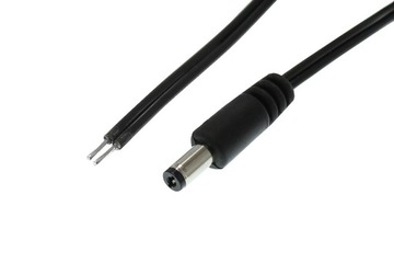 KABEL DC wtyk 2,1x5,5mm 1,5 m do ŁADOWAREK AA/AAA