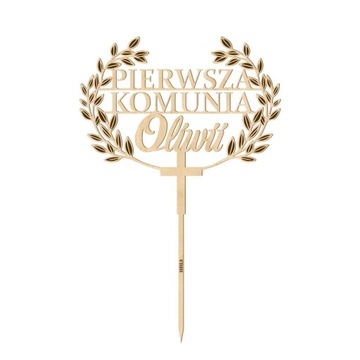 TOPPER PIERWSZA KOMUNIA ŚWIETA IMIĘ TORT DEKORACJA