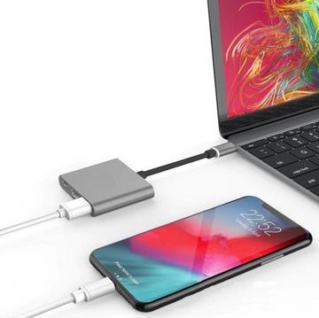 Адаптер TYPE C Конвертер HDMI USB 4K для MacBook Air