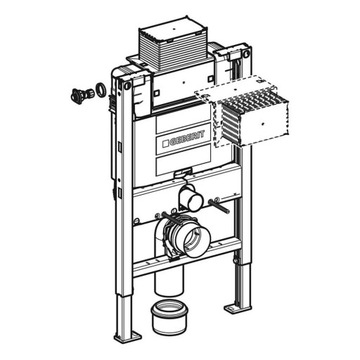 МОНТАЖНЫЙ ЭЛЕМЕНТ.DUOFIX WC OMEGA 12CM H82 (ШТ)