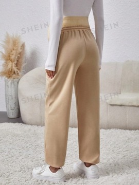 SHEIN СПОРТИВНЫЕ БРЮКИ ДЛЯ МАТЕРИАЛОВ БЕЖЕВЫЕ L 248