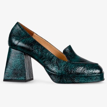 МОКАСИНЫ НА БЛОК-КАБЛЮТЕ ИЗ БОЛЬСКОЙ КОЖИ 40