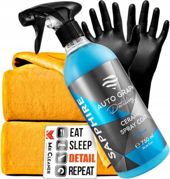 AUTO GRAPH SAPPHIRE CERAMIC SPRAY COAT QD DO LAKIERU POŁYSK OCHRONA 750 ML