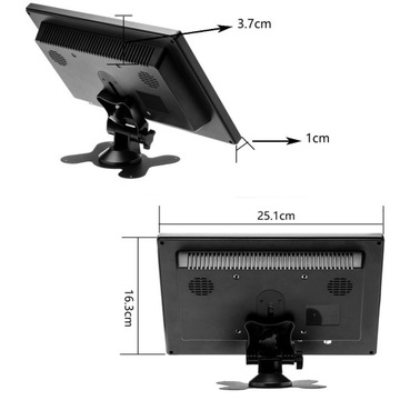 MONITOR LED 10.1 CALI 1080P HDMI,VGA,AV1,AV2 KĄT WIDZENIA WYNOSI 170°