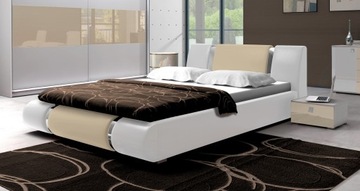 WYGODNE ŁÓŻKO LUXURY + SPRĘZYNOWY MATERAC 160x200