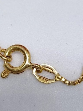 Piękny zestaw ze złota, złoto pr. 750, krzyżyk i łańcuszek