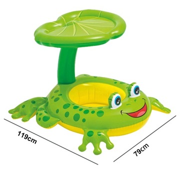 НАДУВНАЯ ЛЯГУШКА ПОЙНТУН С ВЕРШИНКОЙ ДЛЯ ПЛАВАНИЯ И ДЕТСКИМ СИДЕНЬЕМ, КРУГЛ