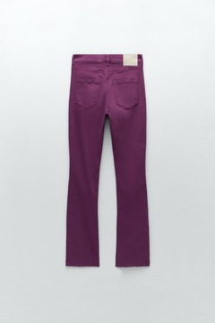 Nowe spodnie jeansowe proste ZARA rozm XXS/32 fioletowe