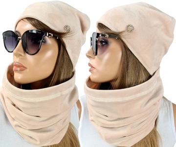 КОМПЛЕКТ ШАПКА + ЮБКА, ТЕПЛЫЙ зимний шарф - ЦВЕТА