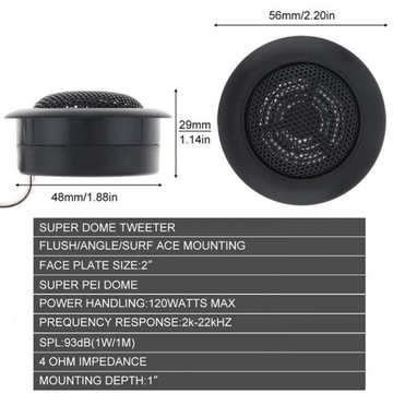 Твитер 120Вт УНИВЕРСАЛЬНЫЙ ТВИТЕР 12В