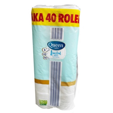 PAPIER TOALETOWY QUEEN 40 ROLEK 3WAR MEGA PAKA