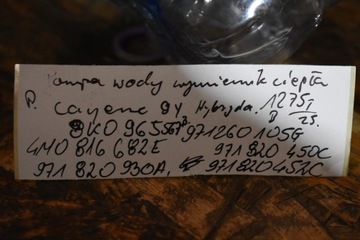 NÁHRADA TEPLÁ PAPKA VODY KPL. PORSCHE CAYENNE 9Y HYBRIDNÍ 1