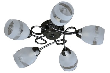 LAMPA PLAFON ŻYRANDOL CZARNY CHROM NISKA CENA!