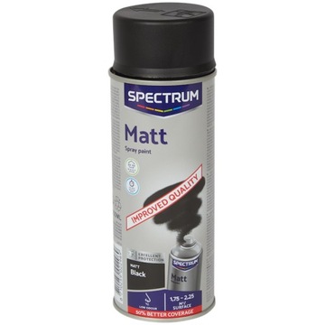 Farba w sprayu czarna matowa matt 400 ml - sprej czarny mat