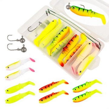 ZESTAW PRZYNĘT SPINNINGOWYCH 8CM SAHIDO KILLER STRIKE NEON SET 13 SZT