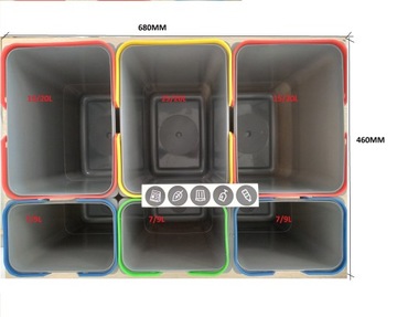 Контейнер для мусора в ящик шкафа, высота: 30см, 7л.