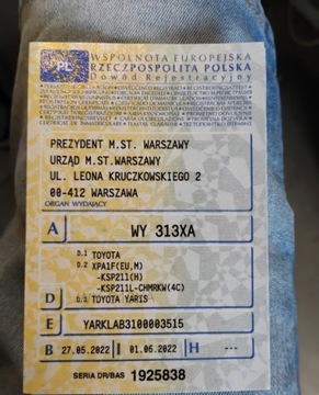 Toyota 2022 Toyota Yaris 2022r, 1.0 Benzyna LPG. Uszkodzony. Poobijany. VAT 23 brutto, zdjęcie 14