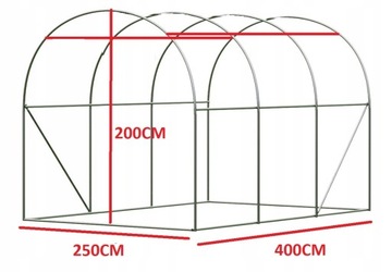 ФОЛЬГА ТУННЕЛЬ САД ТЕПЛИЦА БОЛЬШАЯ ФОЛЬГА 2x2,5x4 UV-4 10м2 Inspekt XXL