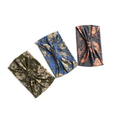 3X Opaska do włosów GŁOWĘ szeroka HAIR BAND TURBAN