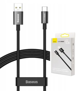 КАБЕЛЬ BASEUS USB TYPE-C 65 Вт SUPERVOOC WARP CHARGE для OPPO REALME ONEPLUS 2 м