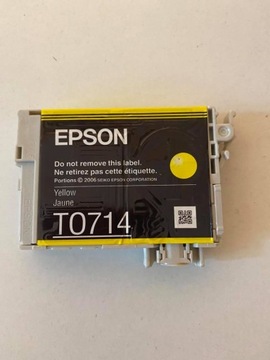 EPSON WKŁAD TUSZ T0714 YELLOW ORYGINAŁ PUSTY