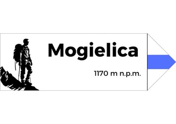 Tabliczka drogowskaz z magnesem - korona gór - MOGIELICA