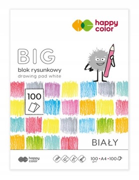Blok rysunkowy biały A4/100K BIG HAPPY COLOR GDD