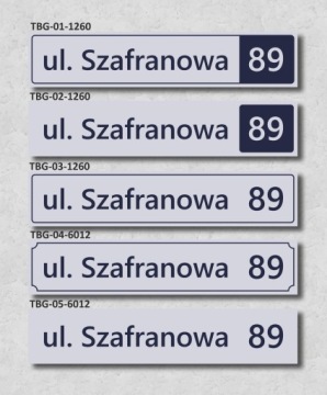 Адресная табличка с номерами домов и заборов 60х12.