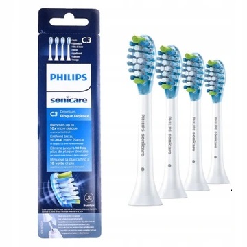 4 x Oryginalne końcówki Philips Sonicare C3 Premium Plague Defence Białe-18