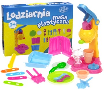 MASA PLASTYCZNA LODZIARNIA CIASTOLINA LODY FOREMKI