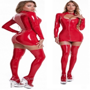 ЖЕНСКИЙ КОМПЛЕКТ СЕКСУАЛЬНОЕ ПЛАТЬЕ И ЧУЛКИ ТОП L