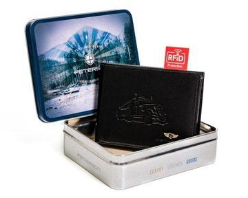 Portfel męski skórzany Motocyklowy RFID 5743