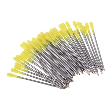 Pack of 50 Metal 0.5mm Nib Rollerball Pen Refills for Pressing the blue