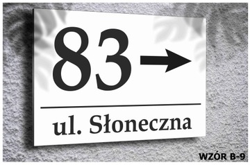 Tabliczka Tablica ADRESOWA ALUMINIUM Nr DOMU 20x30