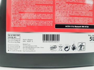 ОРИГИНАЛЬНОЕ масло RENAULT MOTRIO 5л RN0720 5W30 DPF