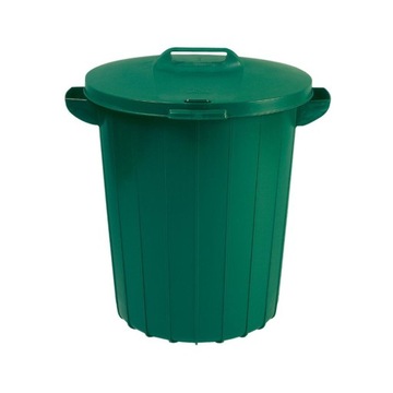 Pojemnik na śmieci z pokrywą 90L zielony Mocny