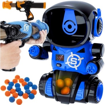 Gra zręcznościowa GŁODNY ROBOT Strzelanie do Celu 2 PISTOLETY i KULKI