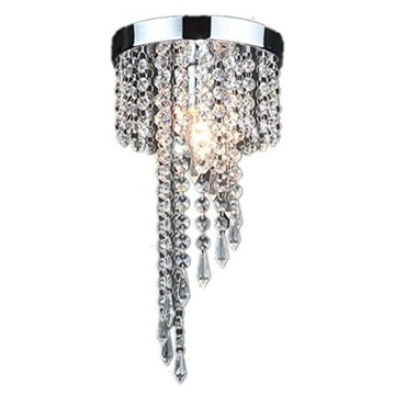 ŻYRANDOL KRYSZTAŁOWY LAMPA SUFITOWA LED CHROM 12W
