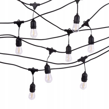 Girlanda Ogrodowa LED 10m +10 x G45 E27 1W 2700K