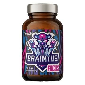 OstroVit Braintus Focus 90 caps STRES PAMIĘĆ MÓZG GUARANA Pobudzenie