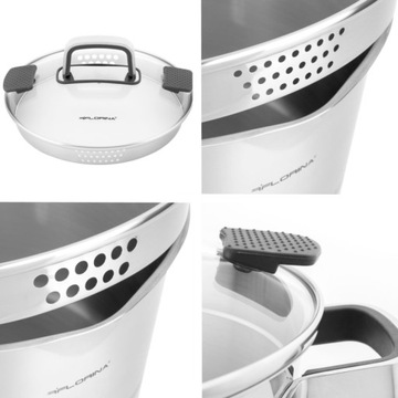 Набор горшков FLORINA Smart 8 шт. Инокс индукция