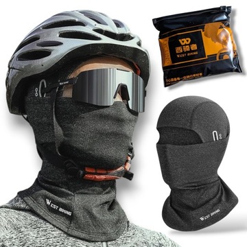 WEST BIKING KOMINIARKA MOTOCYKLOWA ROWEROWA NA ROWER OCIEPLANA POD KASK
