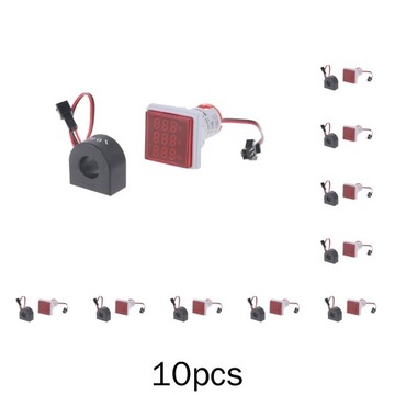 10x Kwadratowy LED Cyfrowy Miernik Napięcia Hertz