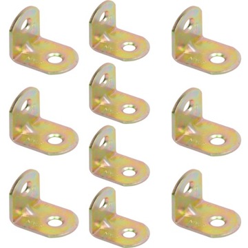 10x KĄTOWNIK MEBLOWY ŁĄCZNIK DO PŁYT MEBLOWYCH WSPORNIK METALOWY 20x20mm