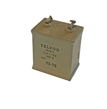 Kondensator olejowy KH-1 elektrolit 2uF 10% 400V 03-73 TELPOD