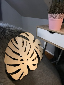 Liść Monstera DUŻA Naturalny Podkładka pod talerz