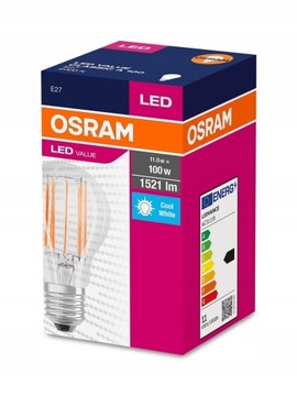 Żar. LED FILAMENT E27 11W 100W 1521lm 4000K OSRAM