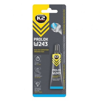 K2 KLEJ DO GWINTÓW NIEBIESKI ŚREDNIA SIŁA 6 ML