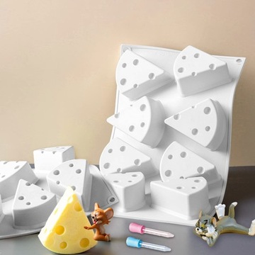 Силиконовая форма для мыла, украшений в форме сыра, 8 шт., сыр MF-089