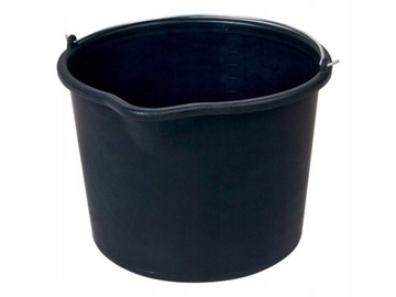 ВЕДРО БЫТОВОЕ СТРОИТЕЛЬНОЕ С ВОРОНКОЙ, ЧЕРНОЕ, 12Л